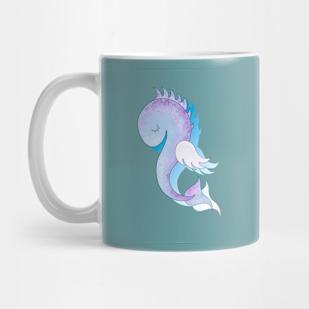 Cute sleepy fish. #design. Marine life concept. by BumbleBambooPrints